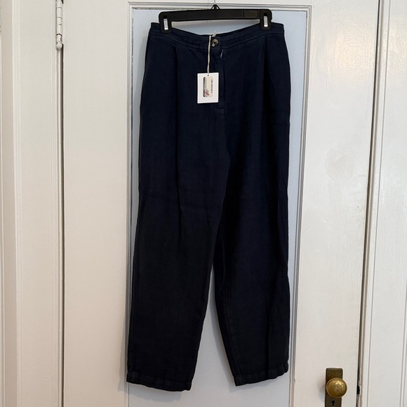 NWT Filisofia "Anna" linen pants size small in navy - Picture 4 of 7